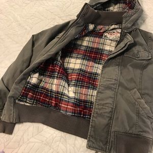 TNA Grey Bomber Style Jacket